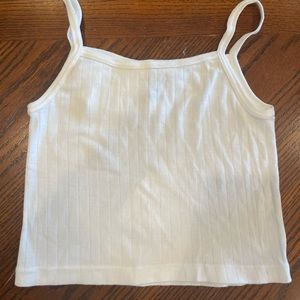 Brandy Melville Cropped White Tank Top